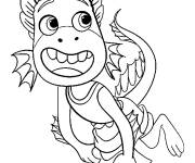 Coloriage et dessins gratuit monstre marin Alberto en rigolant à imprimer