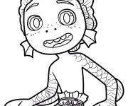 Coloriage Monstre Marin Luca kawaii