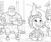 Coloriage Sc&egrave;nes dr&ocirc;les du film Luca Disney Pixar