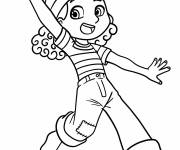 Coloriage Simple Giulia Marcovaldo se balade de dessin anim&eacute;