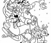 Coloriage Mickey bébé en Noël dessin gratuit à imprimer