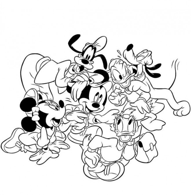 Coloriage et dessins gratuits La famille de Mickey à imprimer
