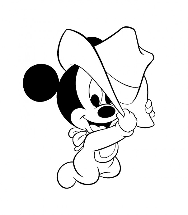 Coloriage et dessins gratuits Le mignon Mickey bébé à imprimer