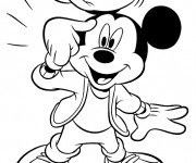 Coloriage Mickey a trouv&eacute; un id&eacute;e
