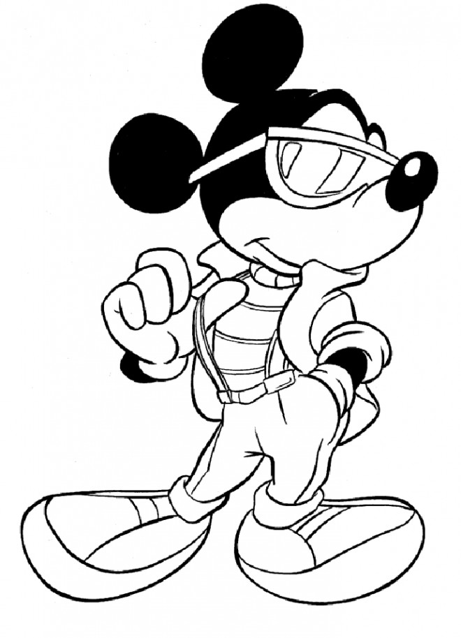 Coloriage et dessins gratuits Mickey badboy à imprimer