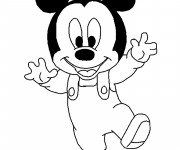 Coloriage Mickey bébé