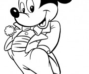 Coloriage Mickey en costume de soirée