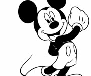 Coloriage et dessins gratuit Mickey facile à colorier à imprimer