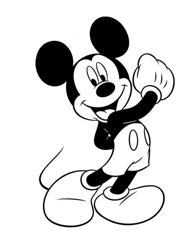 Coloriage et dessins gratuits Mickey facile à colorier à imprimer