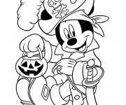 Coloriage et dessins gratuit Mickey Halloween à imprimer
