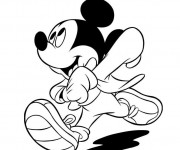 Coloriage Mickey press&eacute;