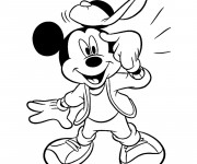 Coloriage Mickey s'est souvenu de quelque chose