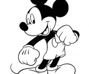 Coloriage Mickey simple à colorier