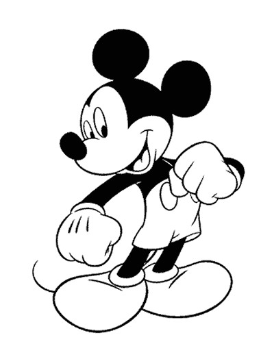 Coloriage et dessins gratuits Mickey simple à colorier à imprimer