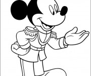 Coloriage Mickey un général
