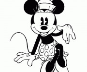 Coloriage Minnie assise