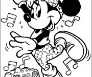 Coloriage Minnie danse