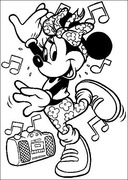 Coloriage et dessins gratuits Minnie danse à imprimer