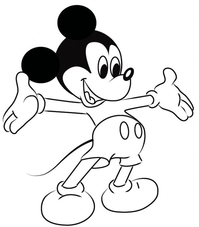 Coloriage et dessins gratuits Petit Mickey à imprimer