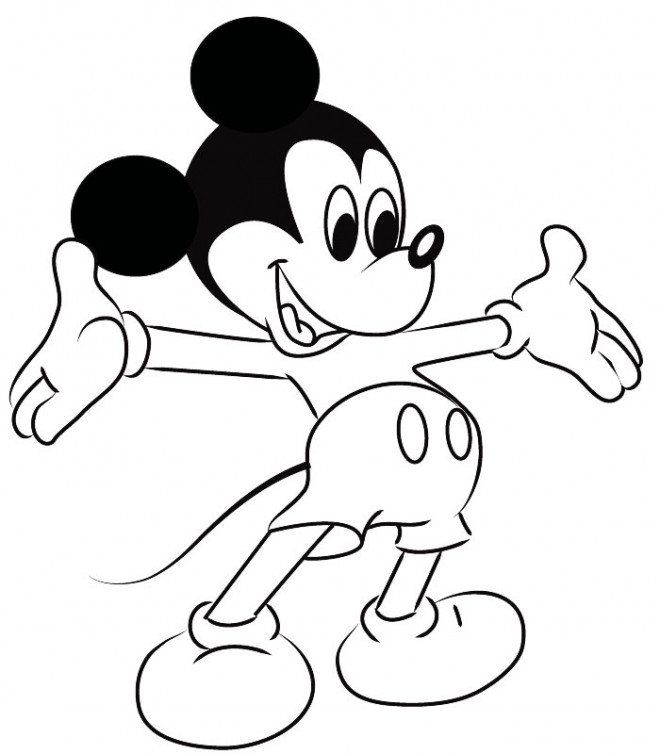 Coloriage Mickey gratuit à imprimer