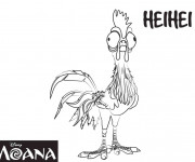 Coloriage et dessins gratuit HeiHei dans Moana à imprimer