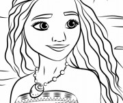 Coloriage La belle Moana