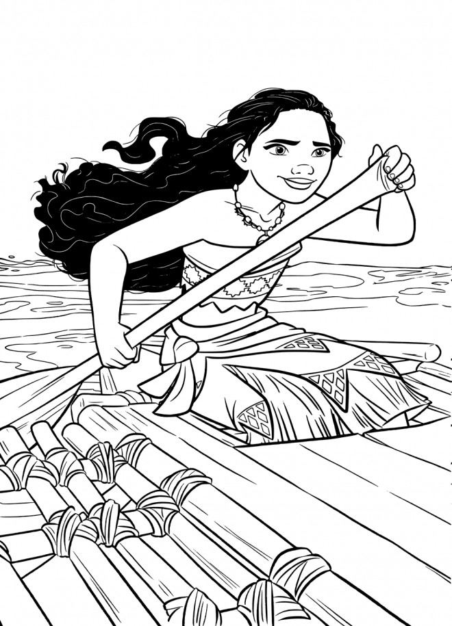 Coloriage Moana l'exploratrice dessin gratuit à imprimer