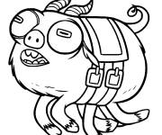Coloriage Archie le cochon de Monstres Academy