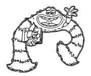 Coloriage Art Monster avec un livre
