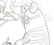 Coloriage B&eacute;b&eacute; Bob en aventures de Monstres Academy