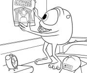 Coloriage Bob Razowski dans sa chambre