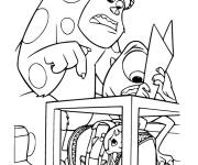 Coloriage Boo sous la table
