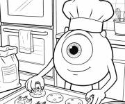 Coloriage Chef Mike de Monstres Academy