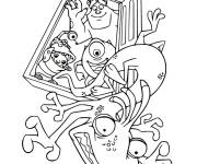 Coloriage Chute de Randall de Monstres Academy