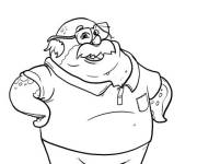 Coloriage Don Carlton avec des lunettes
