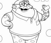 Coloriage Don Carlton de Monsters University en maternelle