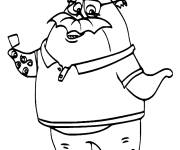 Coloriage Don Carlton de Monstres Academy facile