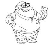 Coloriage Don Carlton le poulpe de Monstres Academy