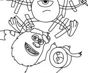 Coloriage Dr&ocirc;le des personnage de l'Universit&eacute; des Monstres