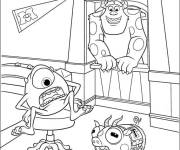 Coloriage Dr&ocirc;le des personnages de Monstres Academy