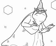 Coloriage Grumpy Roz en portrait de Monstres Academy
