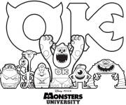 Coloriage H&eacute;ros de de Monstres Academy