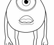 Coloriage Illustration de Mike Wazowski