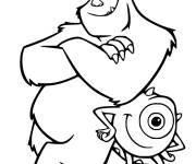 Coloriage Illustration de Sullivan et Mike