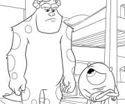 Coloriage Jacques Sullivan avec Bob Razowski