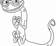 Coloriage Le jeune Randall &agrave; l'Acad&eacute;mie de Monstres