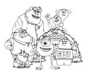 Coloriage Les Personnages de Monsters Academy prennent un selfie