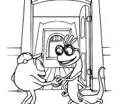 Coloriage Mike et Randall
