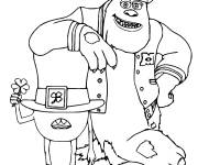 Coloriage Mike et Sullivan de Monstres Academy