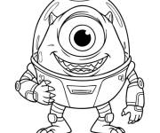 Coloriage Mike v&ecirc;tu d'une combinaison spatiale